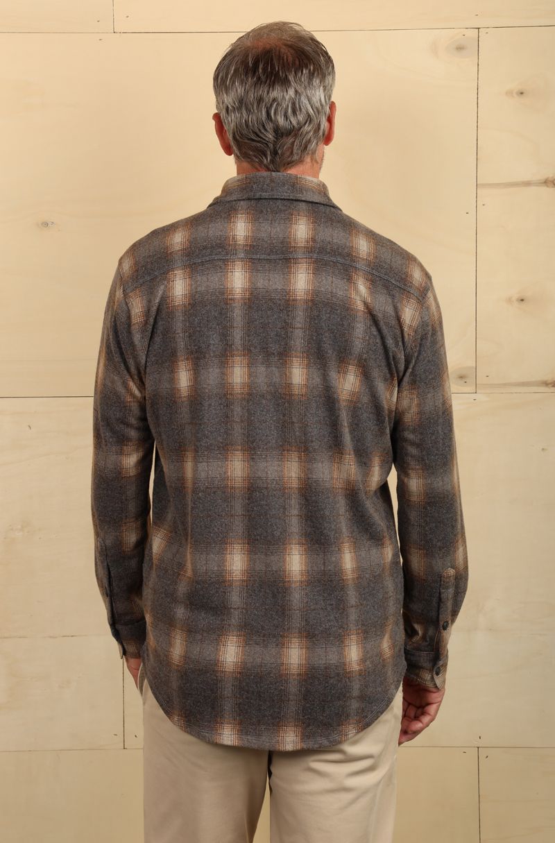 Yellowstone Mojave Plaid Sweater-Knit Shirt