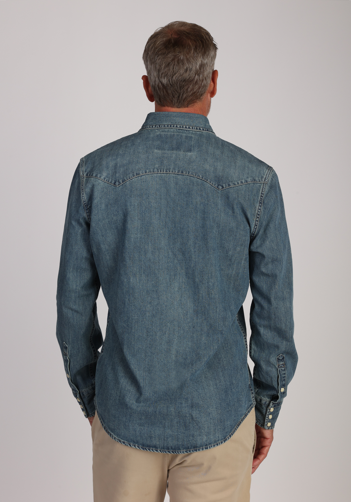 Roadhouse Ringspun Indigo Western Shirt