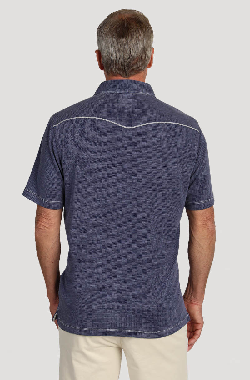 Sueded Dobby Model Tencel Polo
