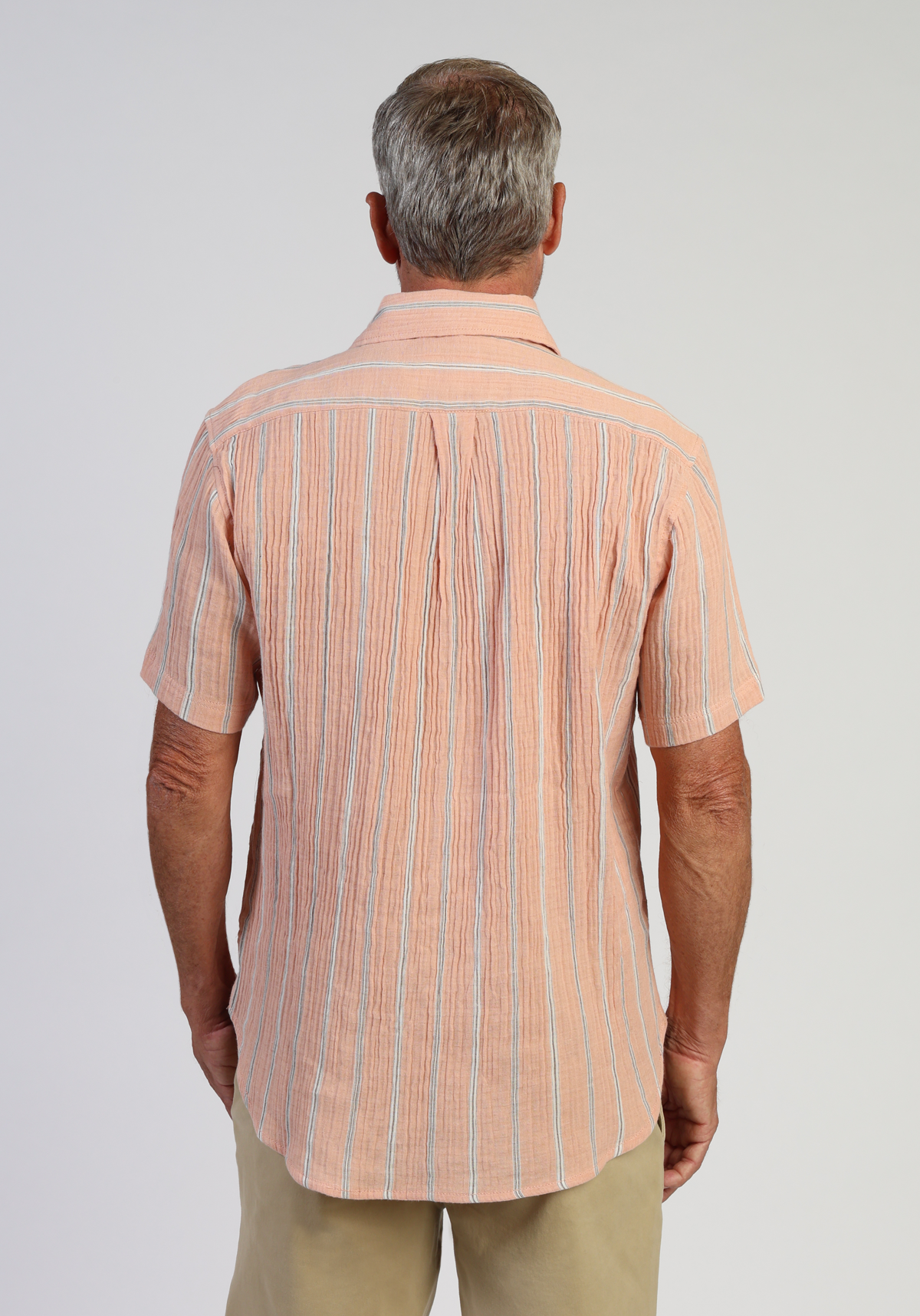 Hampton Doublecloth Cotton Stripe Shirt