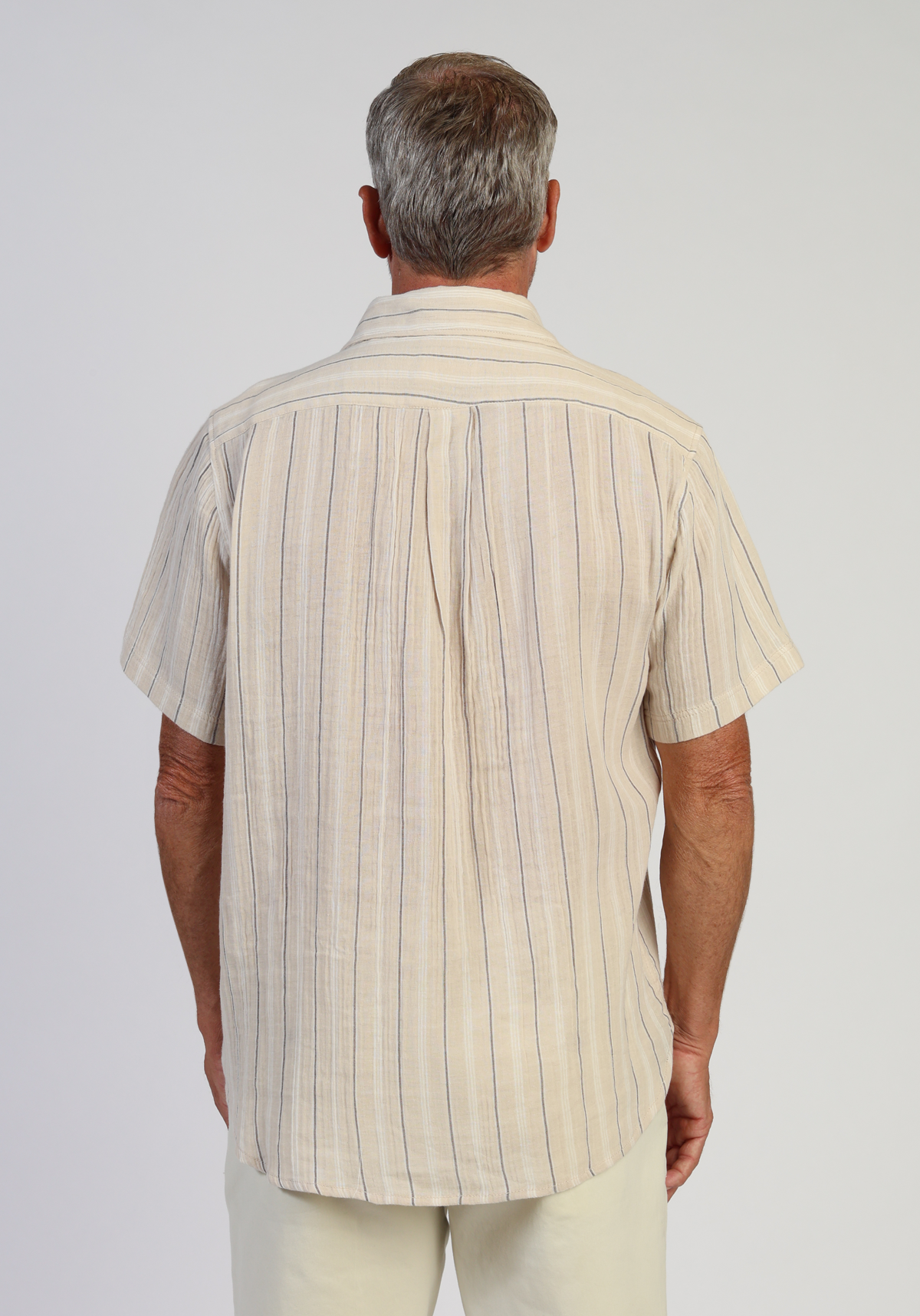 Hampton Doublecloth Cotton Stripe Shirt