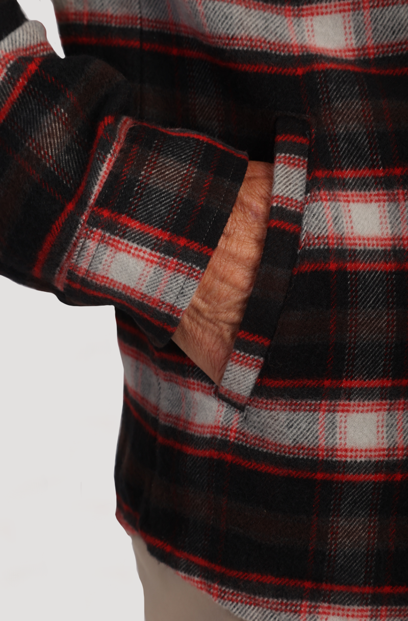 Apres Fleece Whiskey Checks Shirt Jacket