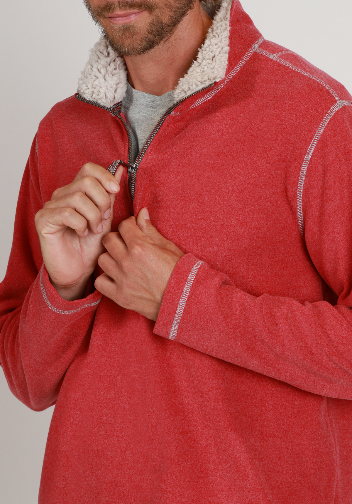 Melange Soft Fleece Quarter-Zip