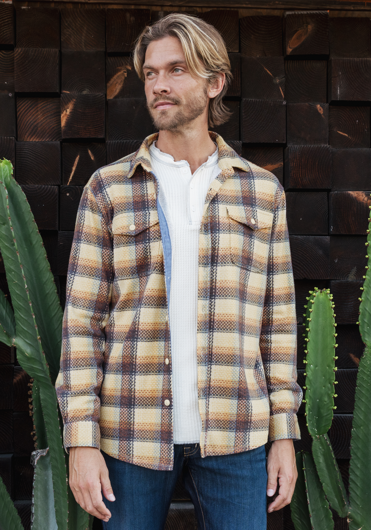 Cooper Sweater-Knit Plaid